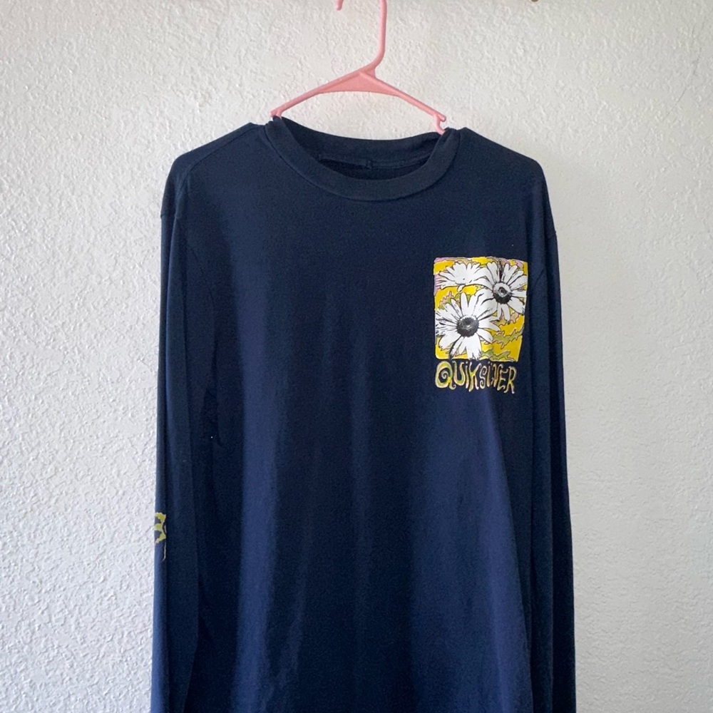 Quiksilver Kids Dark Blue Long Sleeve with Floral Accent